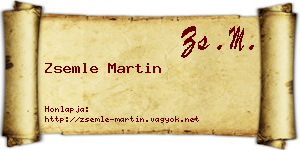 Zsemle Martin névjegykártya